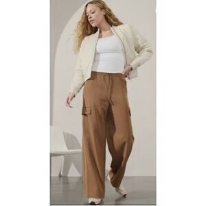 Athleta Promenade High Rise Cargo Pant Walnut Size MT Medium Tall NWT